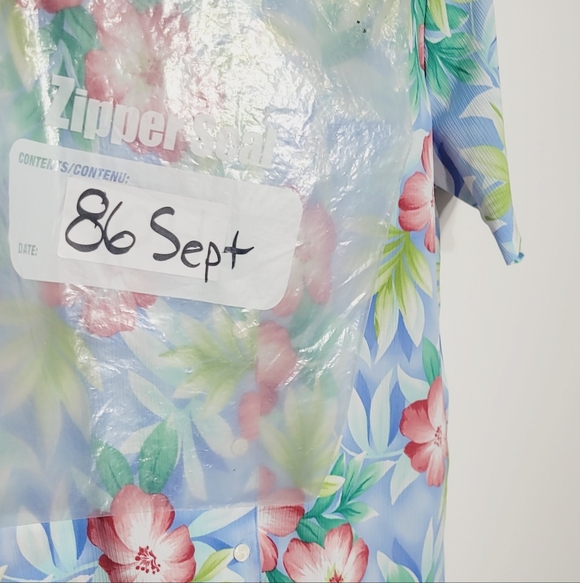 Vintage Alia Tropical Hawaiian Floral Pattern Button Down Blouse Loose Fit Sz 14 - Picture 9 of 9